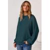 image:imageArachampCloz Womens Wool Blend Oversized Sweaters Crewneck Casual Outfits Fashion Spring TopsDark Green