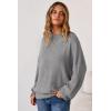 image:imageArachampCloz Womens Wool Blend Oversized Sweaters Crewneck Casual Outfits Fashion Spring TopsGray