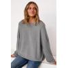 image:imageArachampCloz Womens Wool Blend Oversized Sweaters Crewneck Casual Outfits Fashion Spring TopsGray