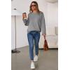 image:imageArachampCloz Womens Wool Blend Oversized Sweaters Crewneck Casual Outfits Fashion Spring TopsGray