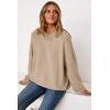 image:imageArachampCloz Womens Wool Blend Oversized Sweaters Crewneck Casual Outfits Fashion Spring TopsOatmeal