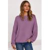 image:imageArachampCloz Womens Wool Blend Oversized Sweaters Crewneck Casual Outfits Fashion Spring TopsPurple