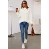 image:imageArachampCloz Womens Wool Blend Oversized Sweaters Crewneck Casual Outfits Fashion Spring TopsWhite