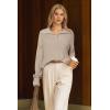 image:imageArachampCloz Womens Wool Blend Quarter Zip Pullover Sweater Trendy Winter Soft Casual Lapel Oversized Fit TopApricot