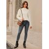 image:imageArachampCloz Womens Wool Blend Soft Mock Neck Casual Oversized Fall SweaterBeige