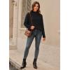 image:imageArachampCloz Womens Wool Blend Soft Mock Neck Casual Oversized Fall SweaterBlack