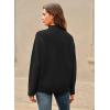 image:imageArachampCloz Womens Wool Blend Soft Mock Neck Casual Oversized Fall SweaterBlack
