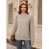 image:imageArachampCloz Womens Wool Blend Soft Mock Neck Casual Oversized Fall SweaterCamel