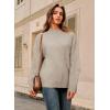 image:imageArachampCloz Womens Wool Blend Soft Mock Neck Casual Oversized Fall SweaterCamel