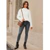 image:imageArachampCloz Womens Wool Blend Soft Mock Neck Casual Oversized Fall SweaterWhite
