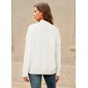 image:imageArachampCloz Womens Wool Blend Soft Mock Neck Casual Oversized Fall SweaterWhite