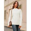 image:imageArachampCloz Womens Wool Blend Soft Mock Neck Casual Oversized Fall SweaterWhite