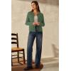 image:imageArachampCloz Womens Wool Blend Spring Fashion Button Down Cropped Cardigan Sweaters 2026Army Green