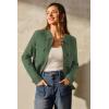 image:imageArachampCloz Womens Wool Blend Spring Fashion Button Down Cropped Cardigan Sweaters 2026Army Green
