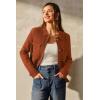 image:imageArachampCloz Womens Wool Blend Spring Fashion Button Down Cropped Cardigan Sweaters 2026Brick Red