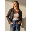 image:imageArachampCloz Womens Wool Blend Spring Fashion Button Down Cropped Cardigan Sweaters 2026Coffee