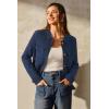 image:imageArachampCloz Womens Wool Blend Spring Fashion Button Down Cropped Cardigan Sweaters 2026Dark Navy