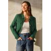 image:imageArachampCloz Womens Wool Blend Spring Fashion Button Down Cropped Cardigan Sweaters 2026Green