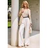 image:imageArachampCloz Womens Wool Blend Sweaters Non See Through Double VNeck AllSeason Tank 2026Apricot