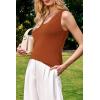 image:imageArachampCloz Womens Wool Blend Sweaters Non See Through Double VNeck AllSeason Tank 2026Caramel