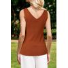 image:imageArachampCloz Womens Wool Blend Sweaters Non See Through Double VNeck AllSeason Tank 2026Caramel