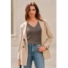 image:imageArachampCloz Womens Wool Blend Sweaters Non See Through Double VNeck AllSeason Tank 2026Coffee
