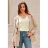 image:imageArachampCloz Womens Wool Blend Sweaters Non See Through Double VNeck AllSeason Tank 2026Offwhite Cream
