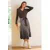 image:imageArachampCloz Womens Wool Blend Tie Waist Pleated Fall Sweater Dress 2025Coffeewhite Stripe
