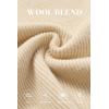 image:imageArachampCloz Womens Wool Blend Turtleneck Fall Winter Casual Ribbed Oversized Sweater Tops 2026Apricot