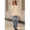 image:imageArachampCloz Womens Wool Blend Turtleneck Fall Winter Casual Ribbed Oversized Sweater Tops 2026Apricot