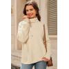 image:imageArachampCloz Womens Wool Blend Turtleneck Fall Winter Casual Ribbed Oversized Sweater Tops 2026Apricot