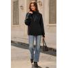 image:imageArachampCloz Womens Wool Blend Turtleneck Fall Winter Casual Ribbed Oversized Sweater Tops 2026Black