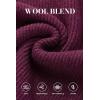 image:imageArachampCloz Womens Wool Blend Turtleneck Fall Winter Casual Ribbed Oversized Sweater Tops 2026Dark Red
