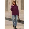 image:imageArachampCloz Womens Wool Blend Turtleneck Fall Winter Casual Ribbed Oversized Sweater Tops 2026Dark Red