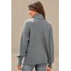 image:imageArachampCloz Womens Wool Blend Turtleneck Fall Winter Casual Ribbed Oversized Sweater Tops 2026Grey
