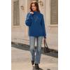 image:imageArachampCloz Womens Wool Blend Turtleneck Fall Winter Casual Ribbed Oversized Sweater Tops 2026Navy Blue