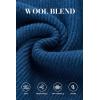 image:imageArachampCloz Womens Wool Blend Turtleneck Fall Winter Casual Ribbed Oversized Sweater Tops 2026Navy Blue