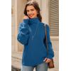 image:imageArachampCloz Womens Wool Blend Turtleneck Fall Winter Casual Ribbed Oversized Sweater Tops 2026Navy Blue