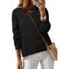 image:imageArachampCloz Womens 100 Cotton Sweaters Spring Summer Casual Relaxed Fit Cozy Sweatshirt Tops 2026Black