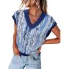 image:imageArachampCloz Womens Wool Blend Fall Printed Cute Trendy Sweater Vests 2025Blue
