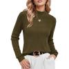 image:imageArachampCloz Womens Wool Blend Fall Sweaters Mock Neck Business Casual OutfitsAbrown Green