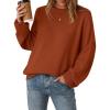 image:imageArachampCloz Womens Wool Blend Oversized Sweaters Crewneck Casual Outfits Fashion Spring TopsCaramel