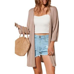 image:imageArachampCloz Womens Lightweight Summer Beach Kimonos CardiganApricot
