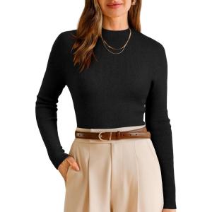 image:imageArachampCloz Womens Wool Blend Fall Seamless Rip Resistant Warm Layered Tops Business Casual SweatersAblack
