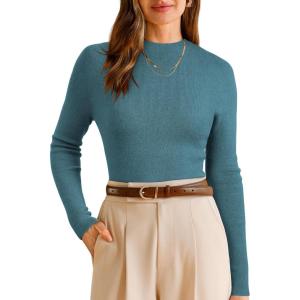 image:imageArachampCloz Womens Wool Blend Fall Seamless Rip Resistant Warm Layered Tops Business Casual SweatersAblue