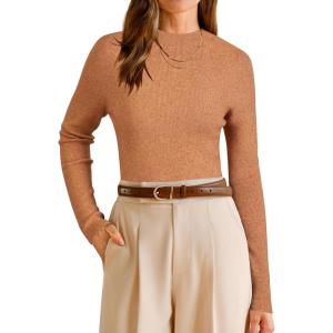 image:imageArachampCloz Womens Wool Blend Fall Seamless Rip Resistant Warm Layered Tops Business Casual SweatersAcamel