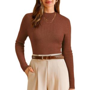 image:imageArachampCloz Womens Wool Blend Fall Seamless Rip Resistant Warm Layered Tops Business Casual SweatersAcaramel