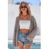 image:imageArachampCloz Womens Linen Blend Crochet Cardigans Summer Lightweight Hollow Out Beach Vacation Outfits Trendy 2026Nutmeg