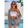 image:imageArachampCloz Womens Linen Blend Crochet Cardigans Summer Lightweight Hollow Out Beach Vacation Outfits Trendy 2026Nutmeg