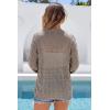 image:imageArachampCloz Womens Linen Blend Crochet Cardigans Summer Lightweight Hollow Out Beach Vacation Outfits Trendy 2026Nutmeg